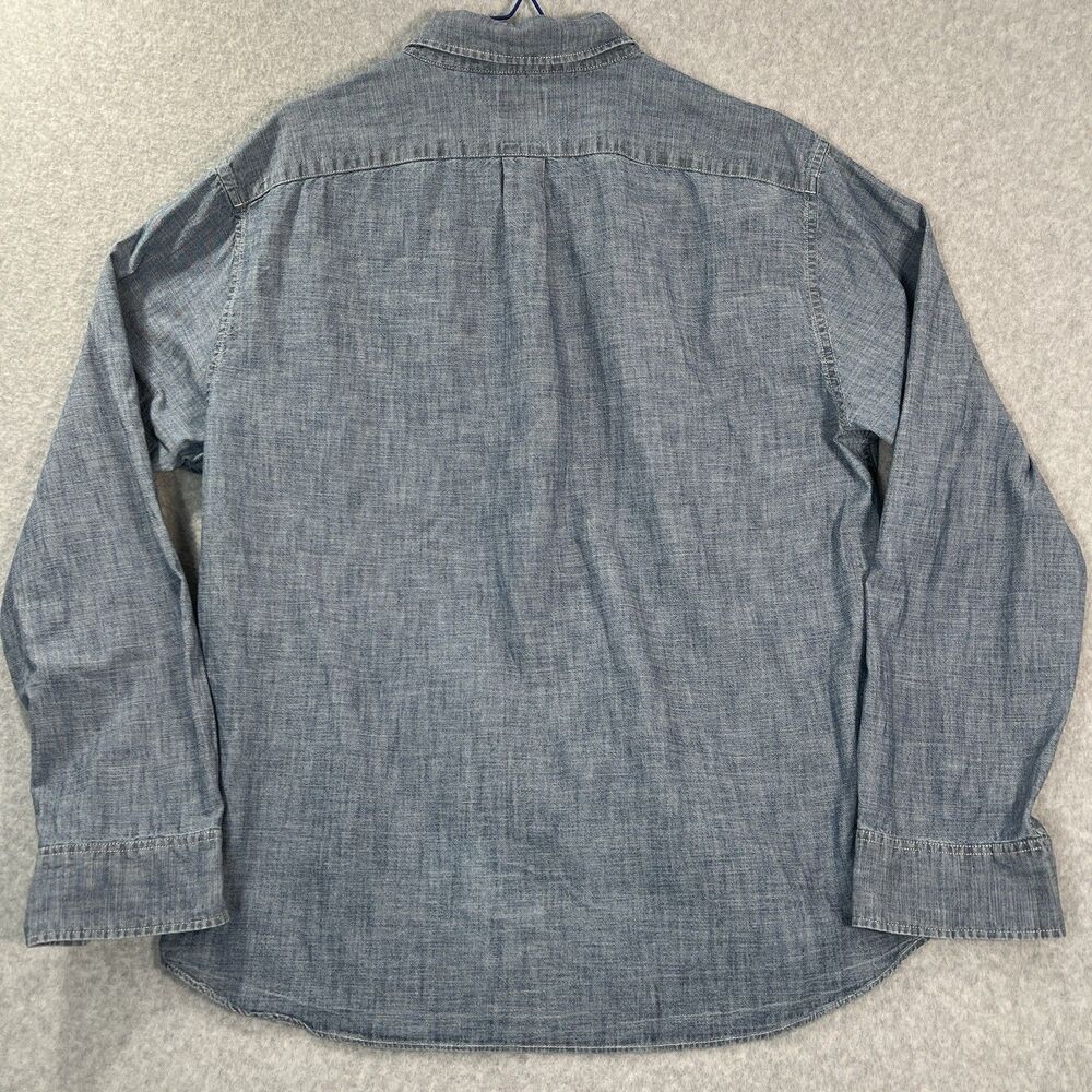 J Crew Shirt Mens XL Blue Chambray Slim Fit long Sleeve Button Up - Picture 2 of 15